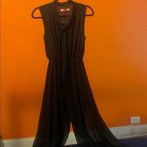Black flared leg jumpsuit